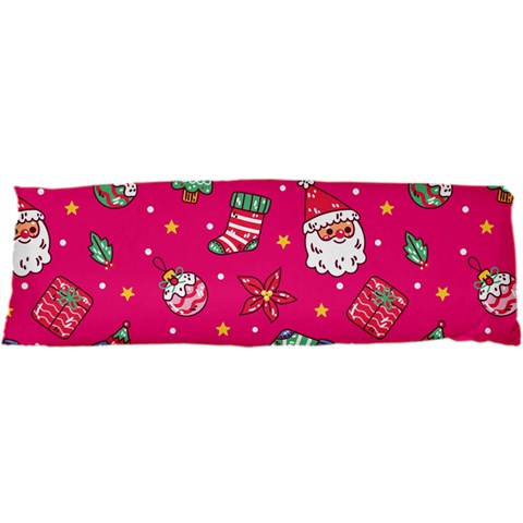 cute pink christmas pattern 21 x63  Body Pillow Case Dakimakura (Two Sides) from ArtsNow.com Front