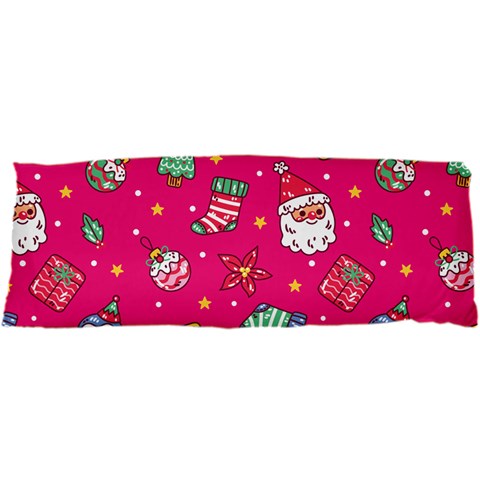 cute pink christmas pattern 25 x67  Body Pillow Case Dakimakura (Two Sides) from ArtsNow.com Back