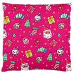 cute pink christmas pattern Large Cushion Case (One Side)