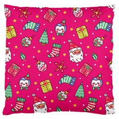 cute pink christmas pattern Large Cushion Case (Two Sides) from ArtsNow.com Front