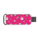 cute pink christmas pattern Portable USB Flash (One Side)