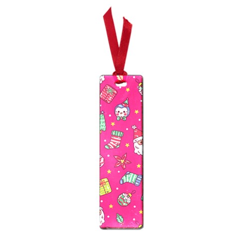 cute pink christmas pattern Small Book Marks from ArtsNow.com Front