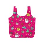 cute pink christmas pattern Full Print Recycle Bag (S)