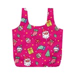 cute pink christmas pattern Full Print Recycle Bag (M)