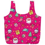 cute pink christmas pattern Full Print Recycle Bag (XL)