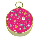 cute pink christmas pattern Gold Compasses