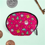 cute pink christmas pattern Accessory Pouch (Small)