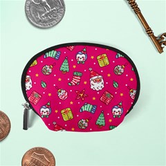 cute pink christmas pattern Accessory Pouch (Small) from ArtsNow.com Back