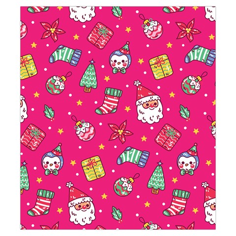 cute pink christmas pattern Drawstring Pouch (Small) from ArtsNow.com Front