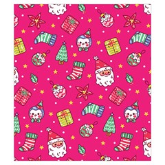 cute pink christmas pattern Drawstring Pouch (Small) from ArtsNow.com Back