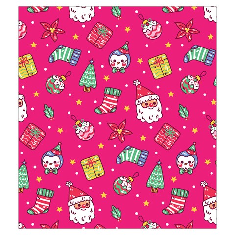 cute pink christmas pattern Drawstring Pouch (Medium) from ArtsNow.com Front