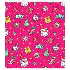 cute pink christmas pattern Drawstring Pouch (Large) from ArtsNow.com Front