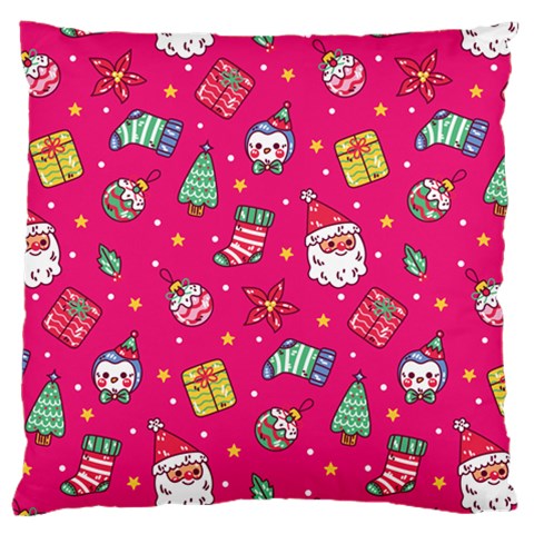 cute pink christmas pattern Standard Premium Plush Fleece Cushion Case (Two Sides) from ArtsNow.com Front