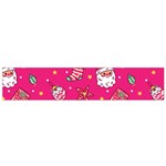 cute pink christmas pattern Small Premium Plush Fleece Scarf