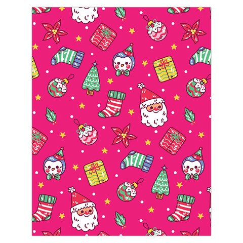 cute pink christmas pattern Toiletries Pouch from ArtsNow.com Back