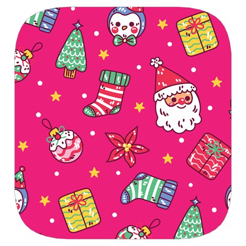 cute pink christmas pattern Toiletries Pouch from ArtsNow.com Side Left