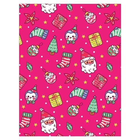 cute pink christmas pattern Drawstring Bag (Large) from ArtsNow.com Back