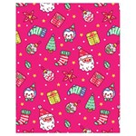 cute pink christmas pattern Drawstring Bag (Small)