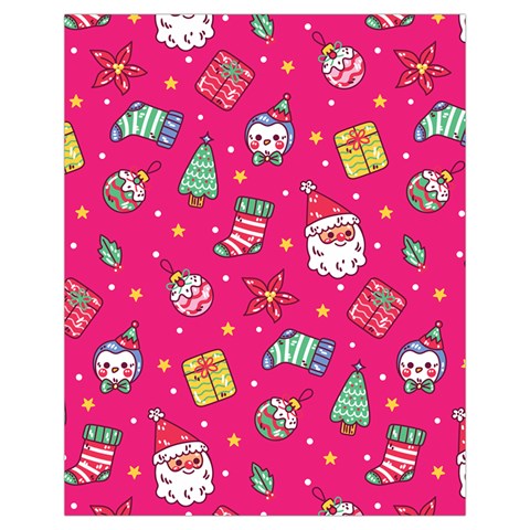 cute pink christmas pattern Drawstring Pouch (XL) from ArtsNow.com Front