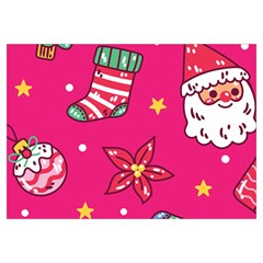 cute pink christmas pattern Everyday Shoulder Bag with Pouch Bag from ArtsNow.com Zipper Tail