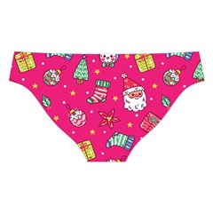 cute pink christmas pattern Cross Back Hipster Bikini Set from ArtsNow.com Back Under