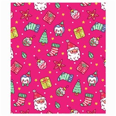 cute pink christmas pattern Kids  Hooded Rain Ponchos from ArtsNow.com Hood Right