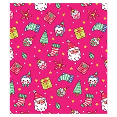 cute pink christmas pattern Kids  Hooded Rain Ponchos from ArtsNow.com Pocket