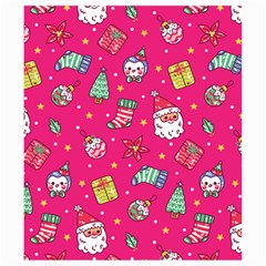 cute pink christmas pattern Kids  Hooded Rain Ponchos from ArtsNow.com Hood Left