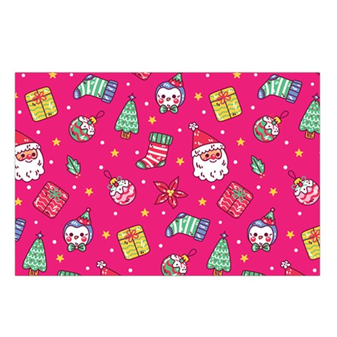 cute pink christmas pattern Waist Pouch (Small) from ArtsNow.com Loop