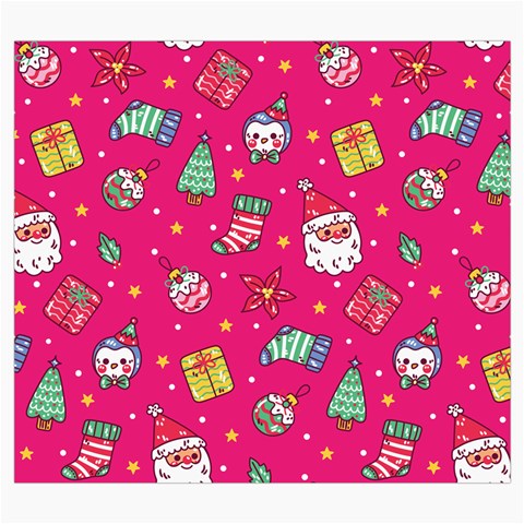 cute pink christmas pattern Roll Up Canvas Pencil Holder (S) from ArtsNow.com Front