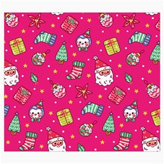 cute pink christmas pattern Roll Up Canvas Pencil Holder (S) from ArtsNow.com Front