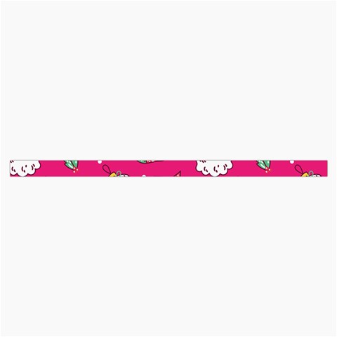 cute pink christmas pattern Roll Up Canvas Pencil Holder (S) from ArtsNow.com Strap