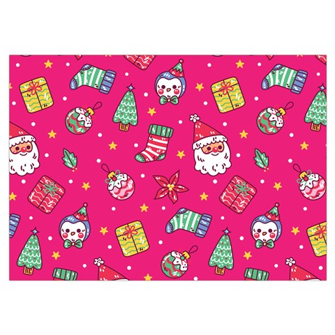 cute pink christmas pattern Wristlet Pouch Bag (Small) from ArtsNow.com Belt Loop