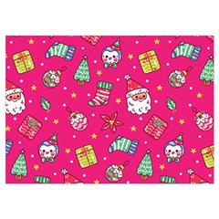 cute pink christmas pattern Wristlet Pouch Bag (Small) from ArtsNow.com Belt Loop