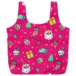 cute pink christmas pattern Full Print Recycle Bag (XXL)