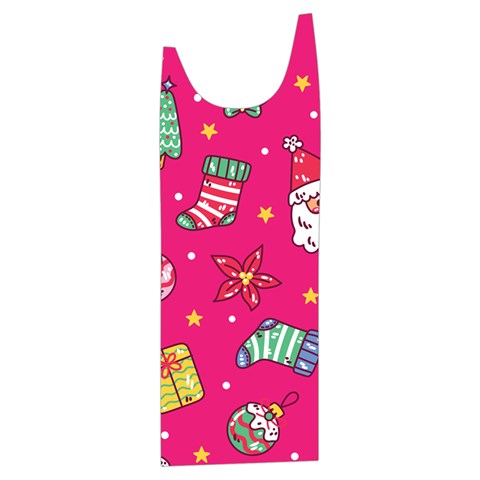 cute pink christmas pattern Kids  Stylish Hooded Puffer Vest from ArtsNow.com Front Right Side