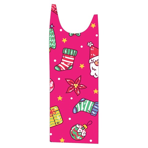 cute pink christmas pattern Kids  Stylish Hooded Puffer Vest from ArtsNow.com Front Left Side