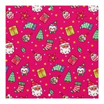 cute pink christmas pattern Banner and Sign 3  x 3 