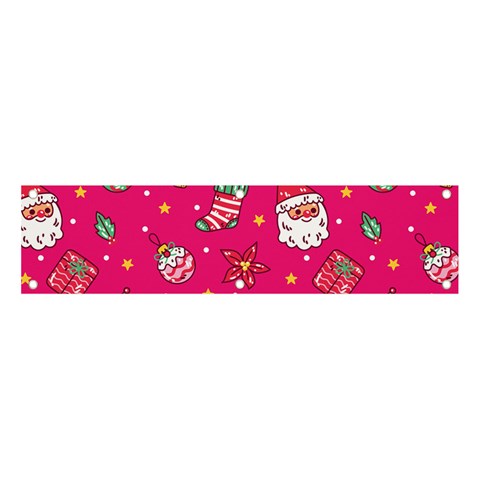 cute pink christmas pattern Banner and Sign 4  x 1  from ArtsNow.com Front