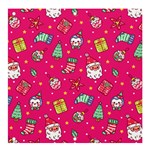 cute pink christmas pattern Banner and Sign 4  x 4 