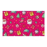 cute pink christmas pattern Banner and Sign 5  x 3 