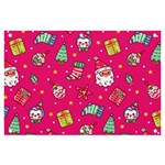 cute pink christmas pattern Banner and Sign 6  x 4 