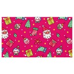 cute pink christmas pattern Banner and Sign 7  x 4 