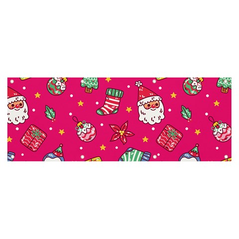 cute pink christmas pattern Banner and Sign 8  x 3  from ArtsNow.com Front