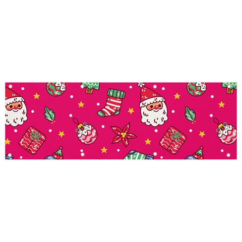 cute pink christmas pattern Banner and Sign 9  x 3  from ArtsNow.com Front