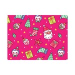 cute pink christmas pattern Premium Plush Fleece Blanket (Mini)