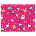 cute pink christmas pattern Premium Plush Fleece Blanket (Medium)