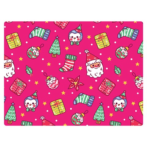 cute pink christmas pattern Two Sides Premium Plush Fleece Blanket (Baby Size) from ArtsNow.com 40 x30  Blanket Front