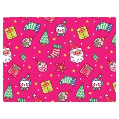 cute pink christmas pattern Two Sides Premium Plush Fleece Blanket (Baby Size) from ArtsNow.com 40 x30  Blanket Front