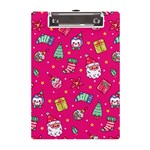 cute pink christmas pattern A5 Acrylic Clipboard